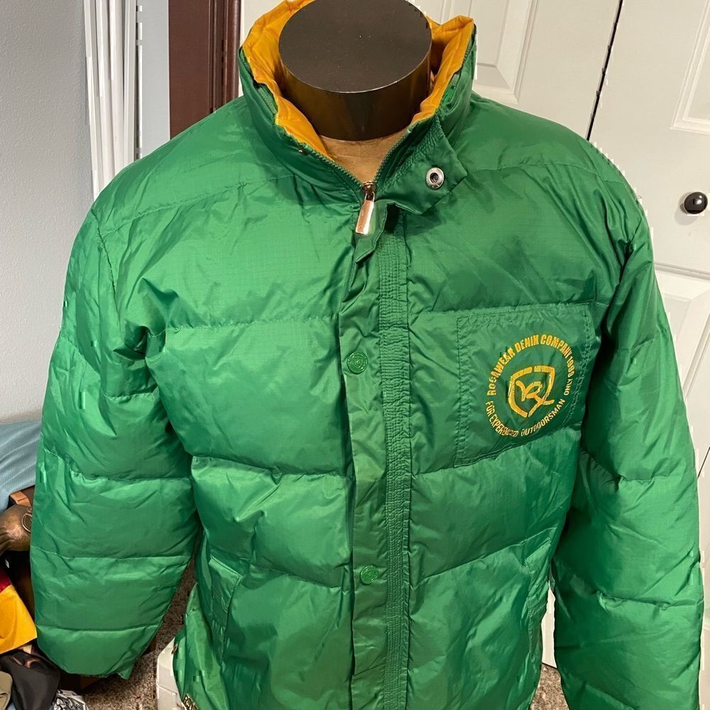 Rocawear Mens XL Green Puffer Winter Jacket